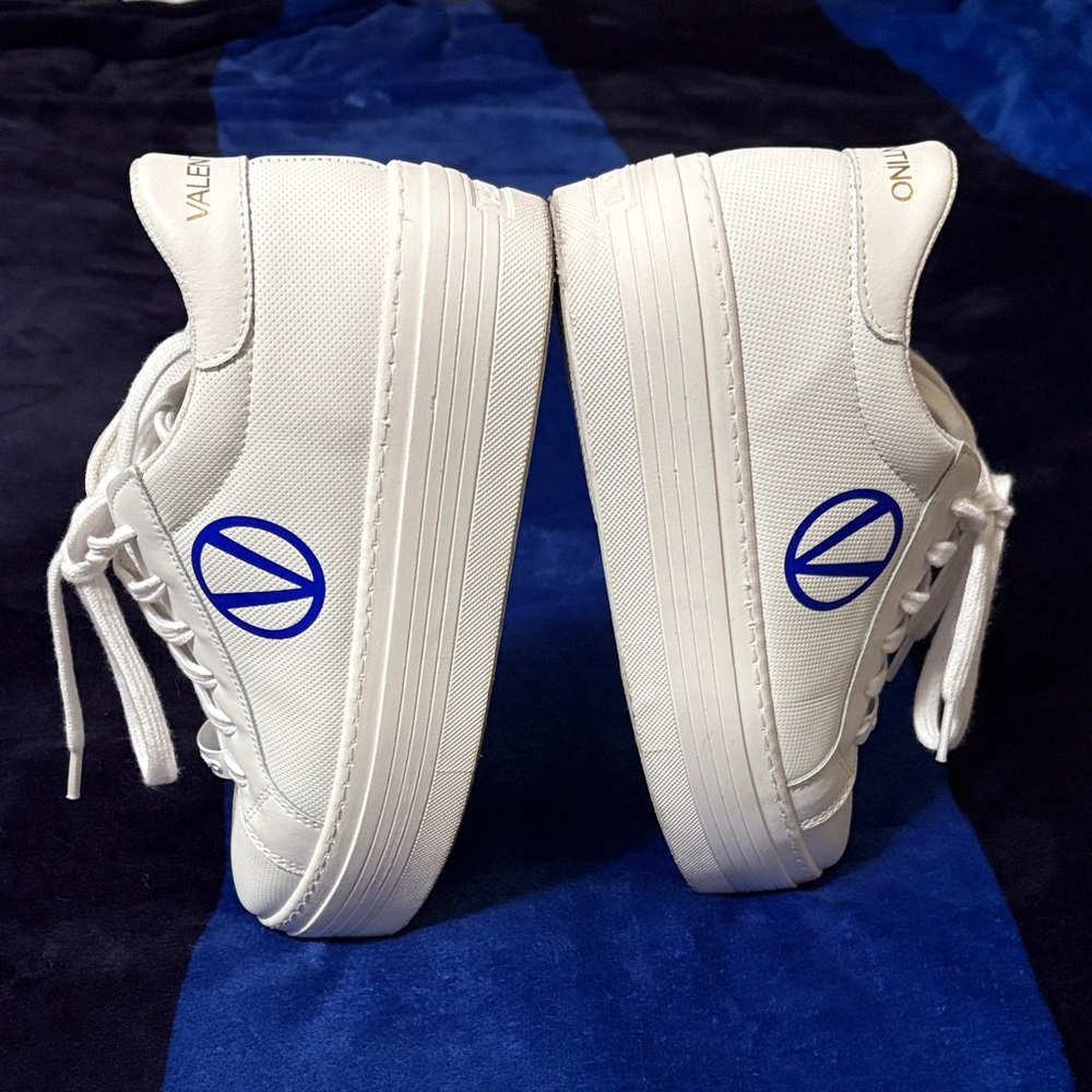 Valentino by Mario Valentino White Platform Sneakers